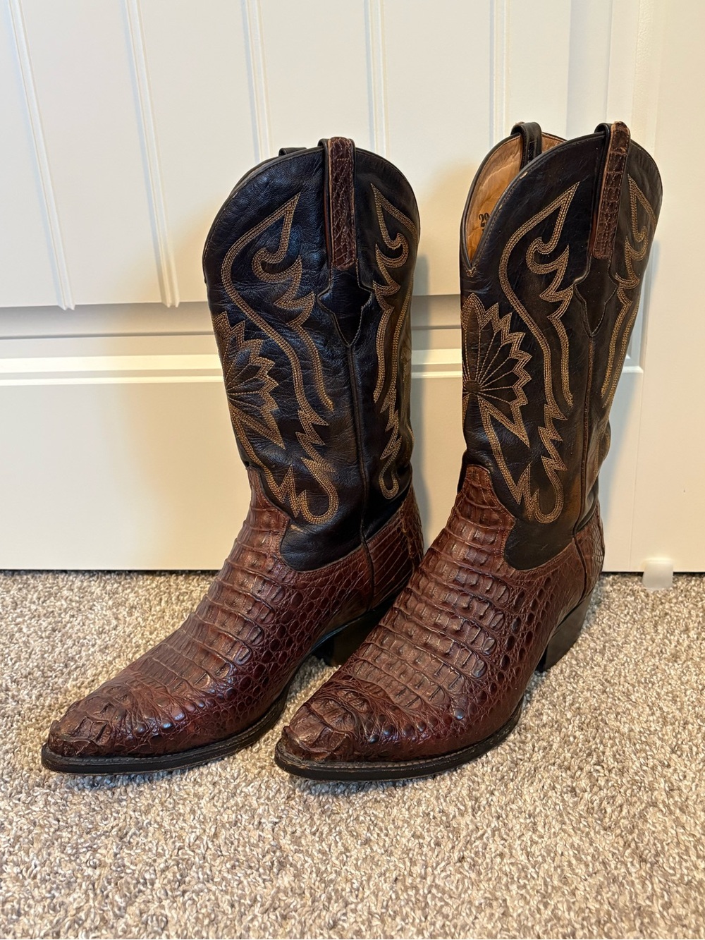 Cuadra Limited Edition Men's Hornback Caiman Alligator Cowboy Boots Size 10.5 US